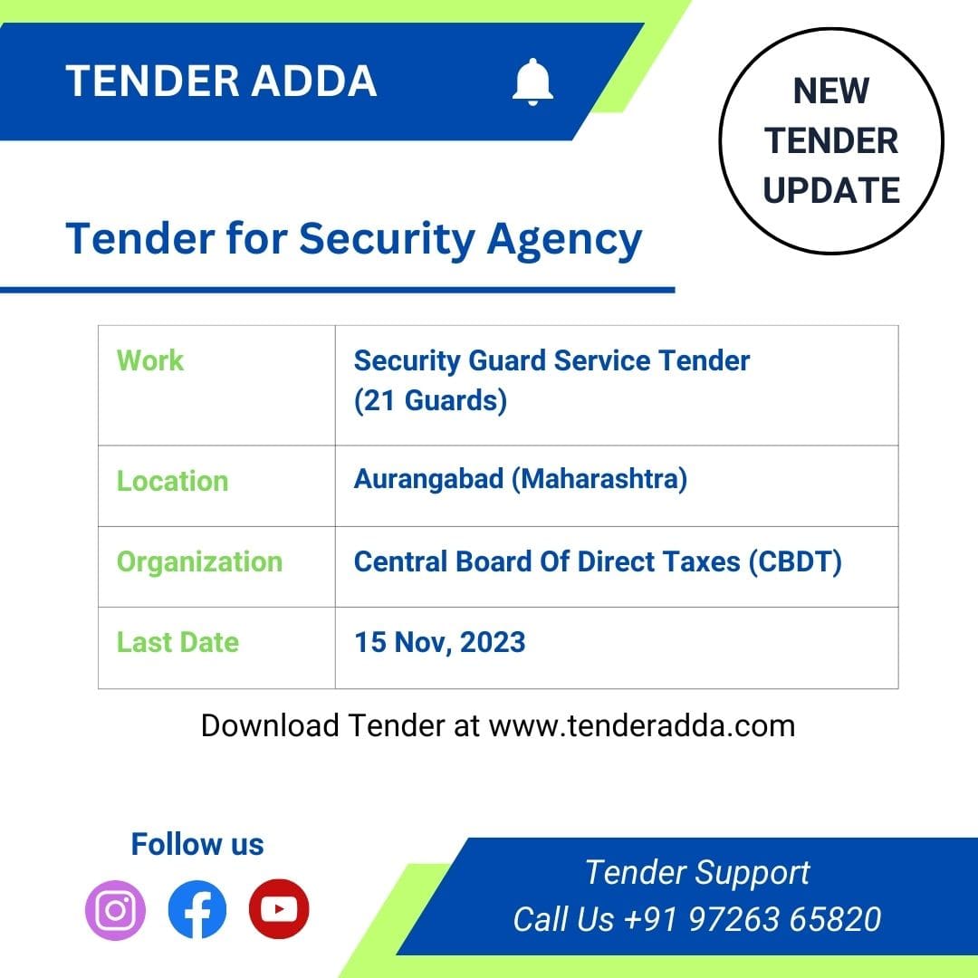 Security Guard Services Tender Notice Tender Adda